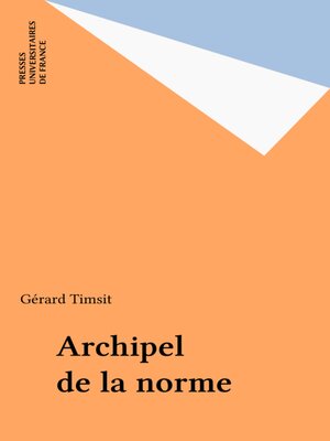 cover image of Archipel de la norme